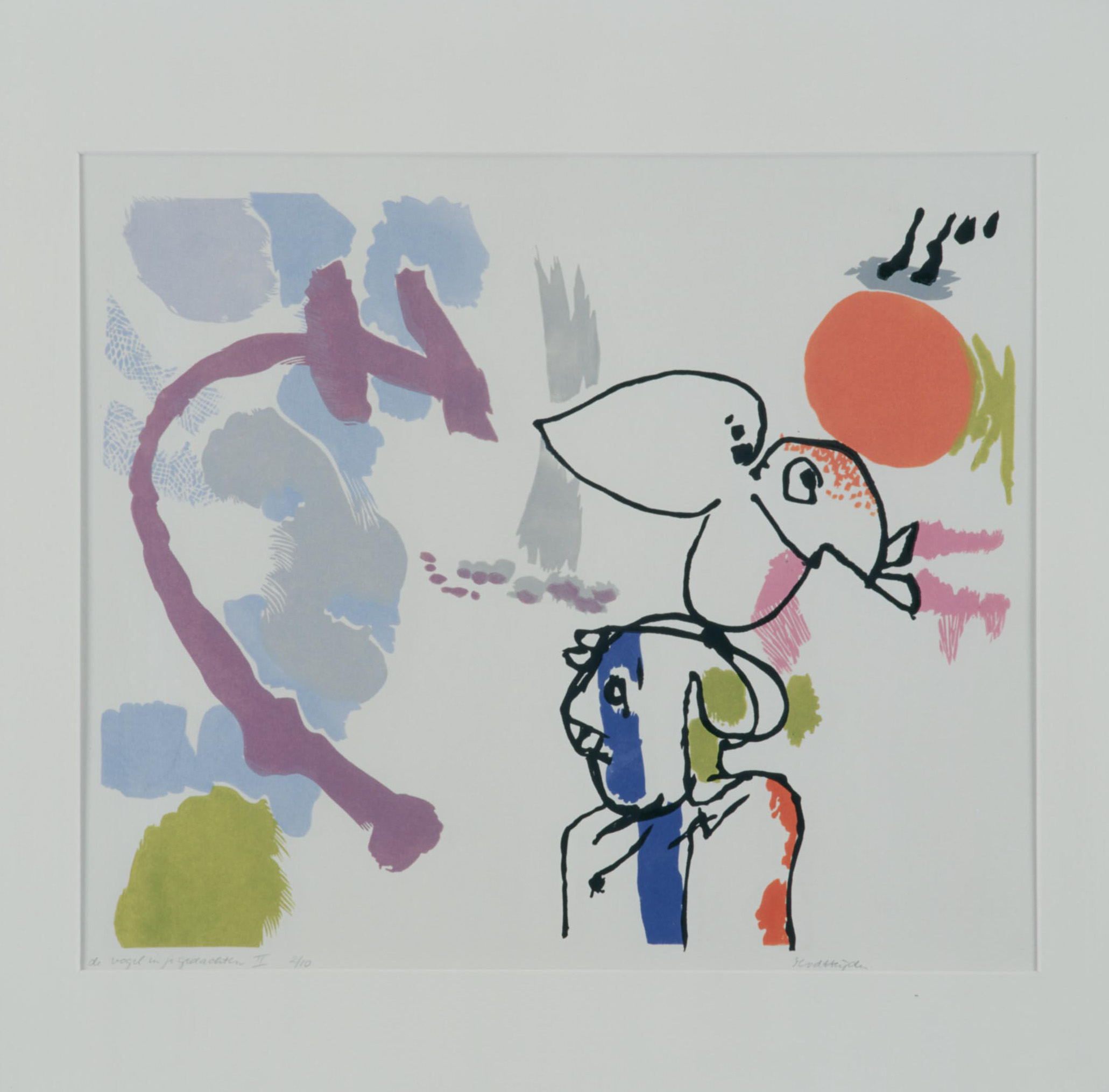 Kunstwerk De vogel in je gedachten door Heijden van der, Marianne