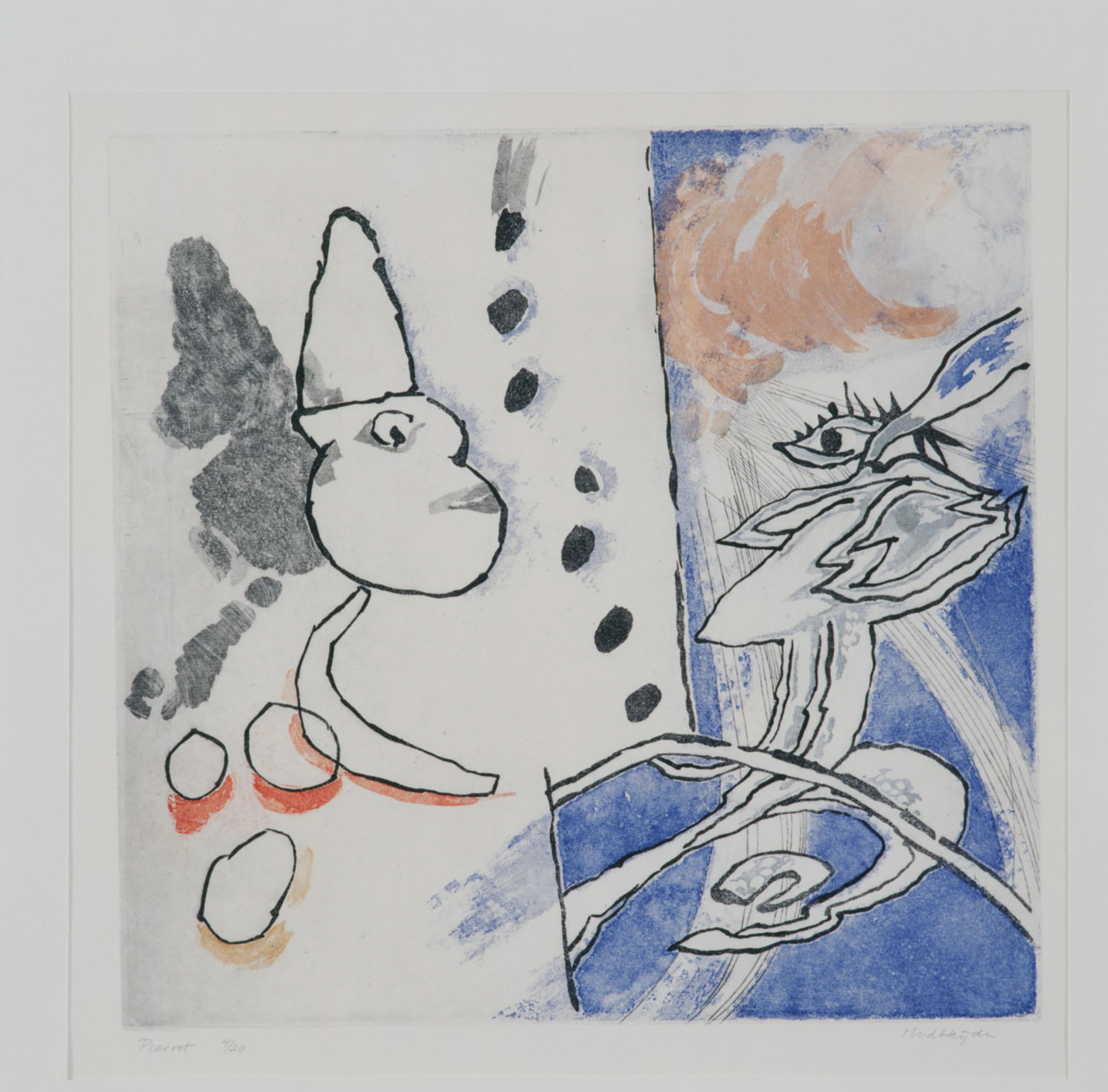 Kunstwerk Pierrot door Heijden van der, Marianne