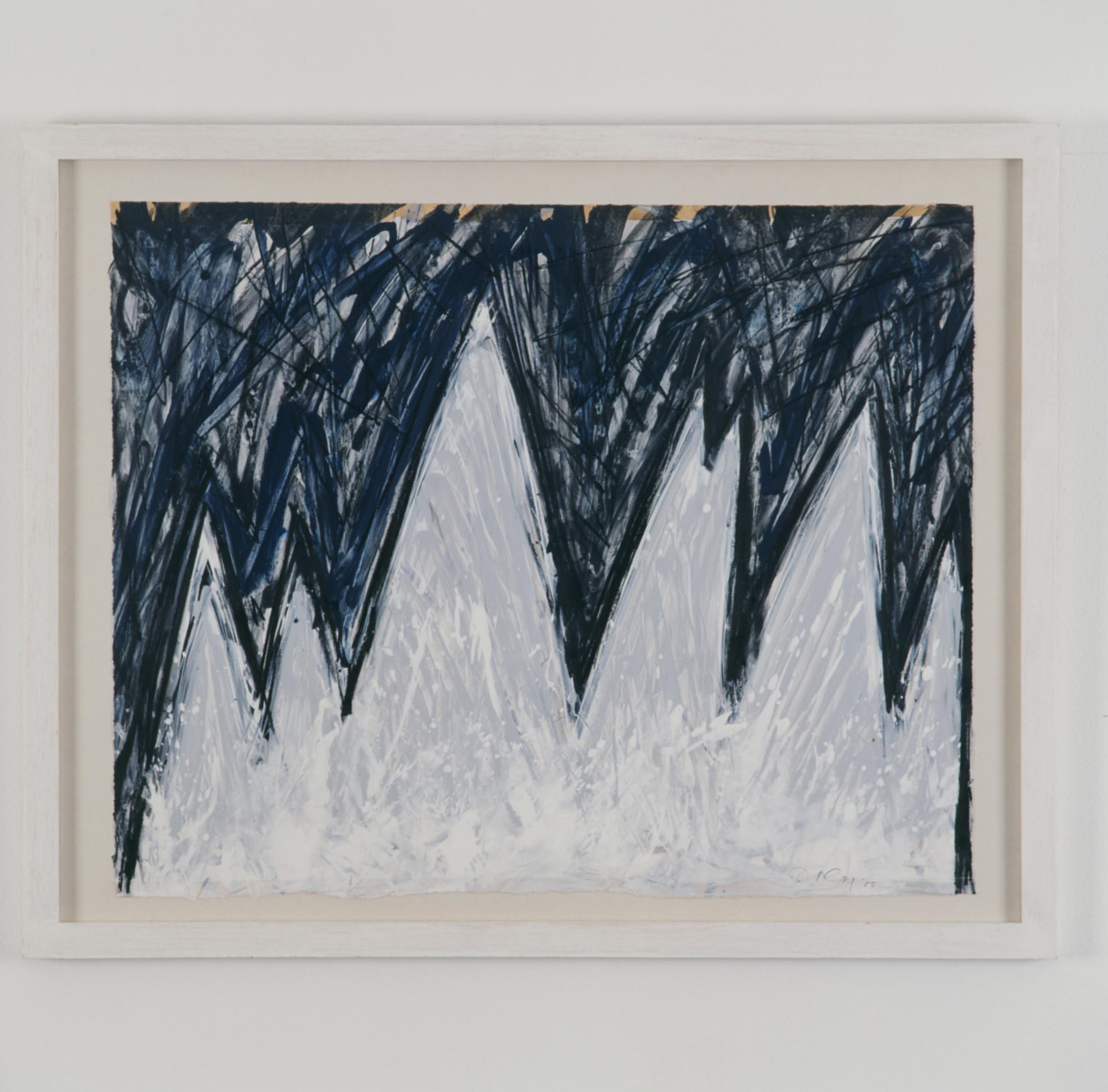 Kunstwerk Toppen zwart en grijs door Cox, Peter