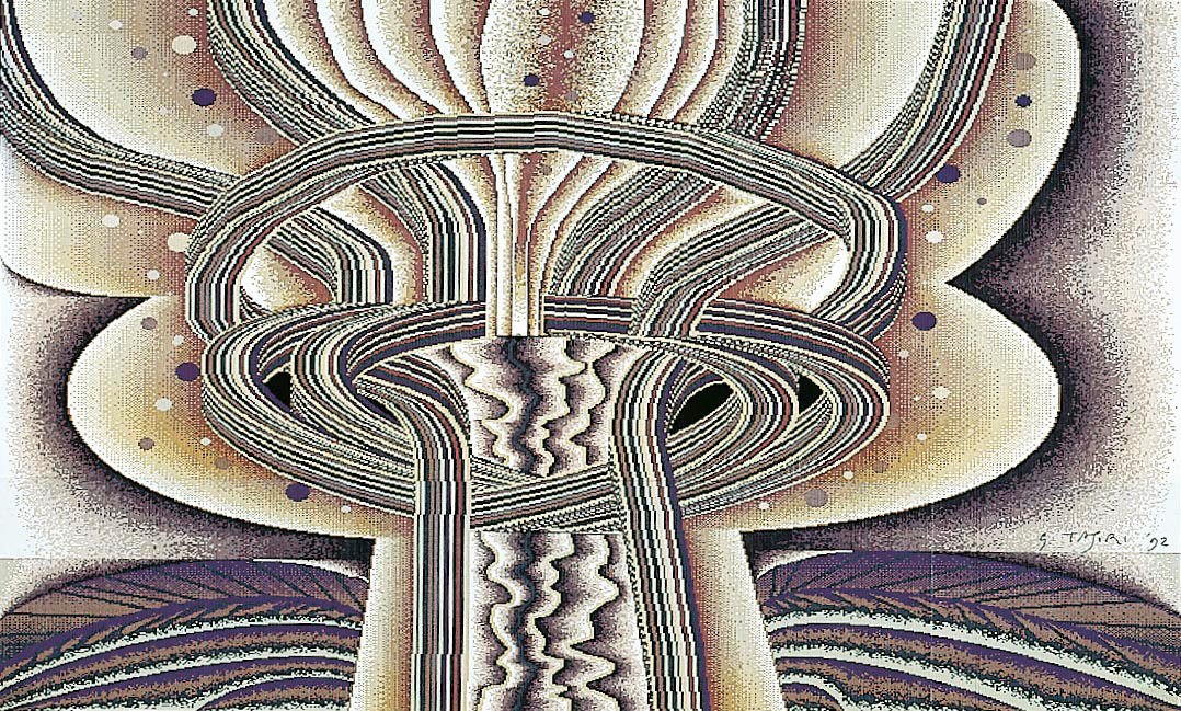 Kunstwerk Zonder titel door Tajiri, Shinkichi