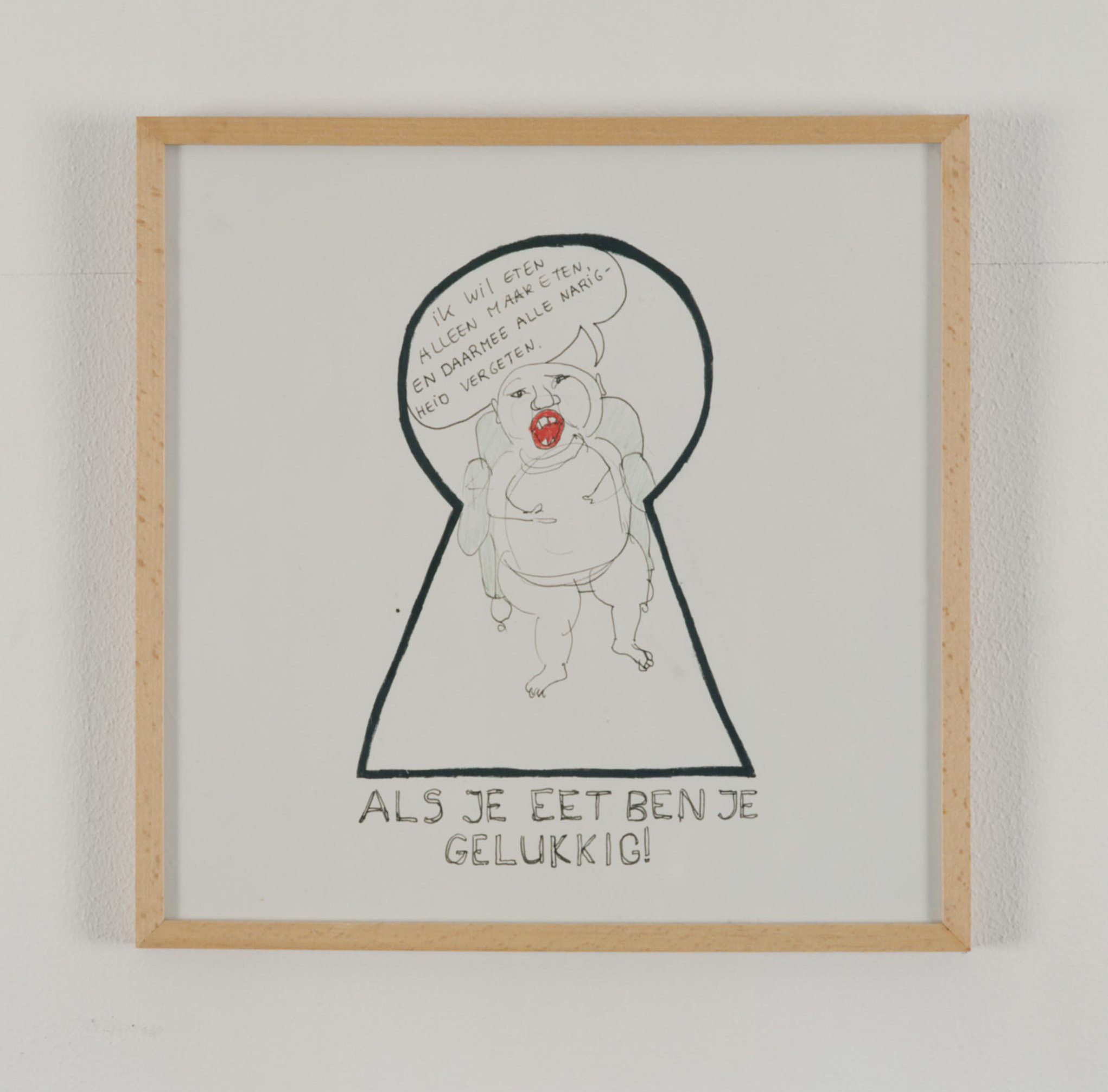 Kunstwerk Als je eet ben je gelukkig door Heijne ter, Mathilde