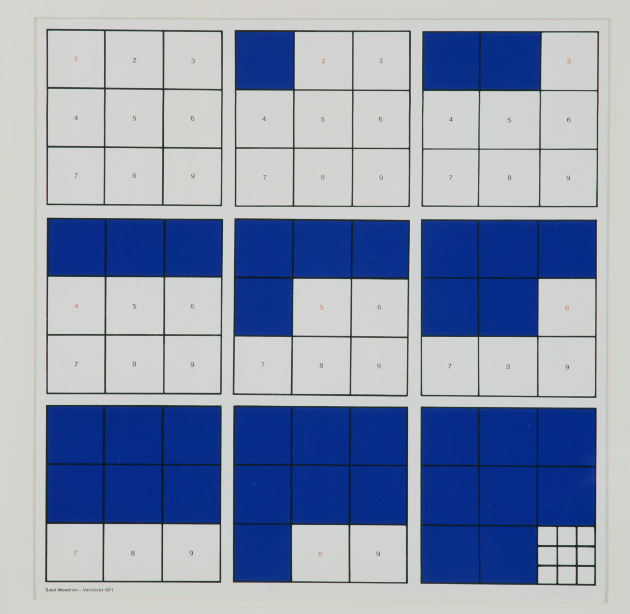 Kunstwerk Salut mondrian door Verstockt, Marc