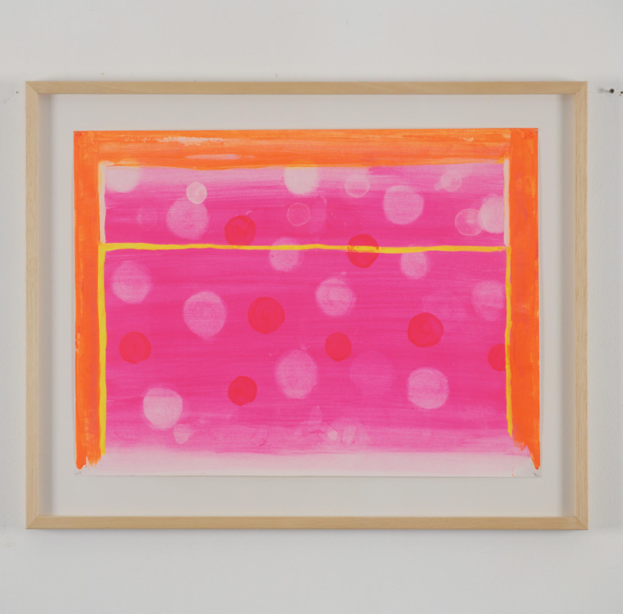 Kunstwerk Shooting orange shocking pink door Killaars, Fransje