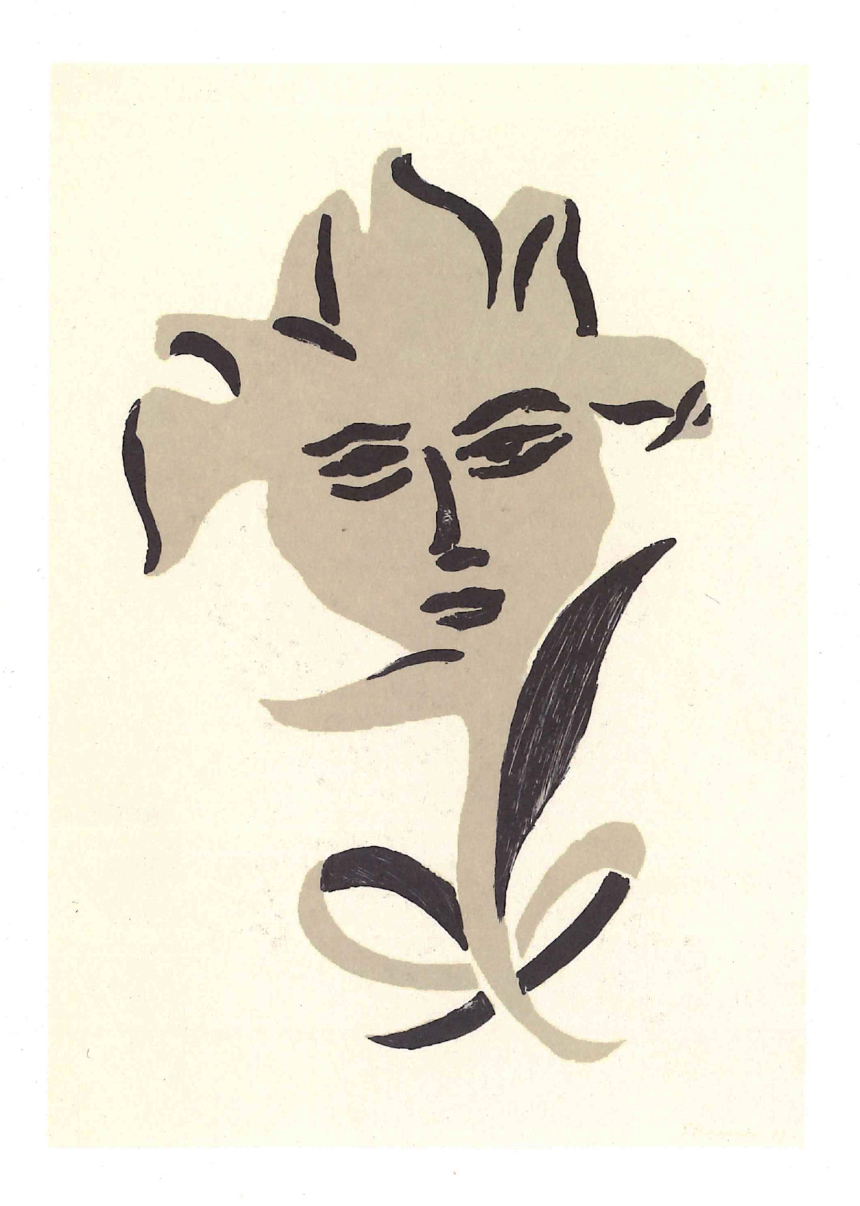 Kunstwerk Bleke lily door Haagmans, Fons