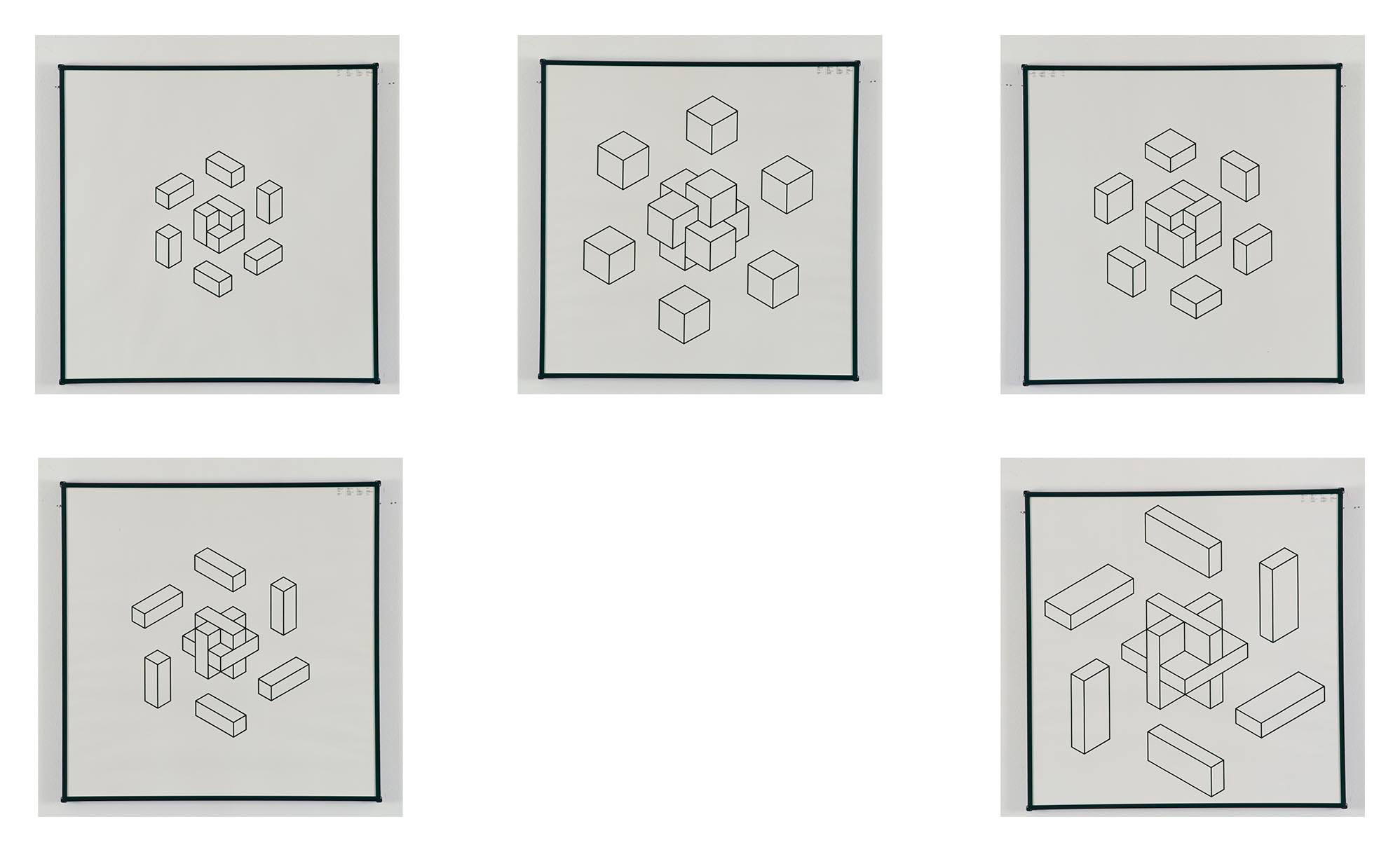 Kunstwerk Cubische constructies door Graatsma &amp; Slothouber, William &amp; Jan