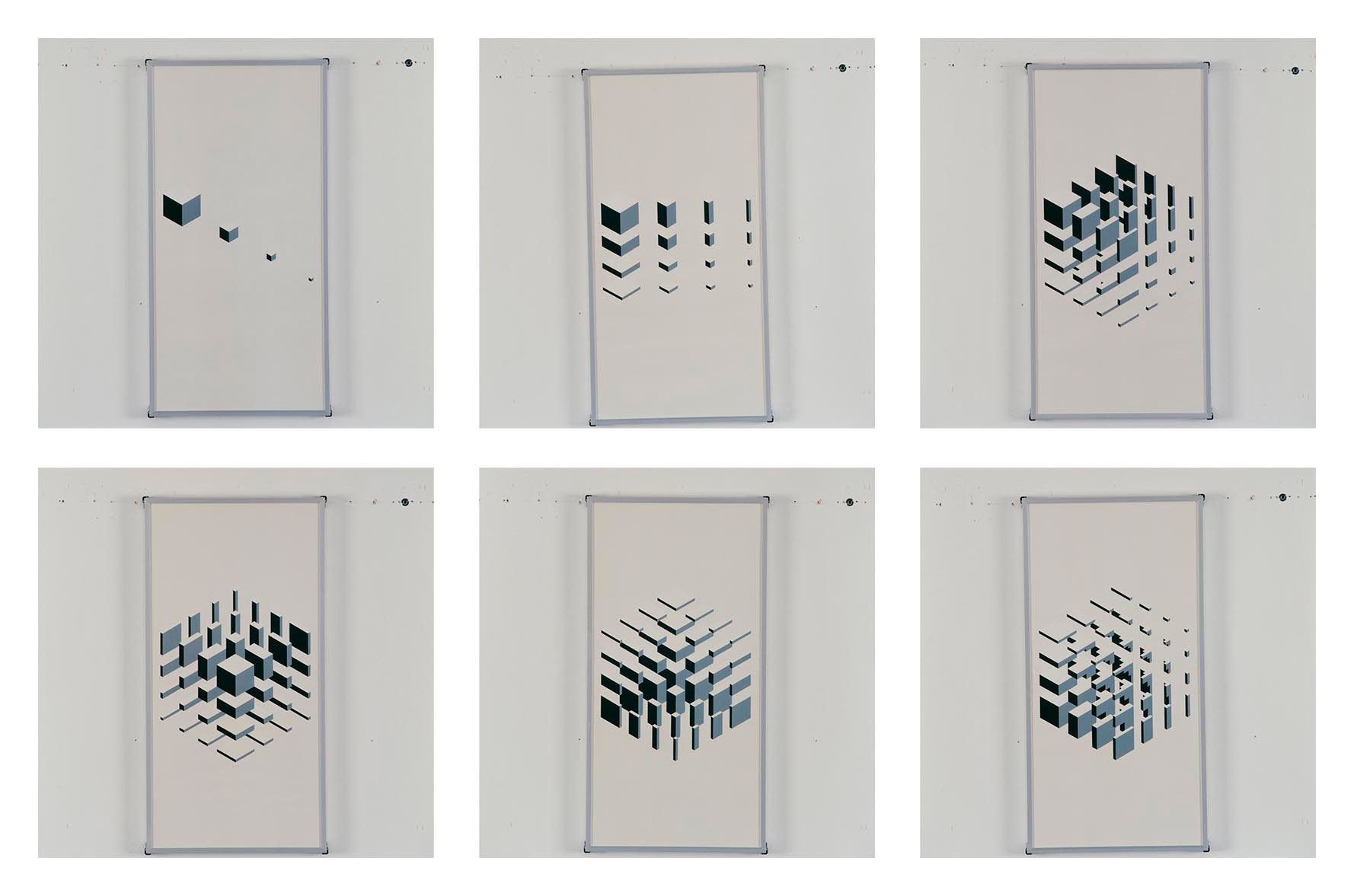 Kunstwerk Cubisch maatsysteem door Graatsma &amp; Slothouber, William &amp; Jan