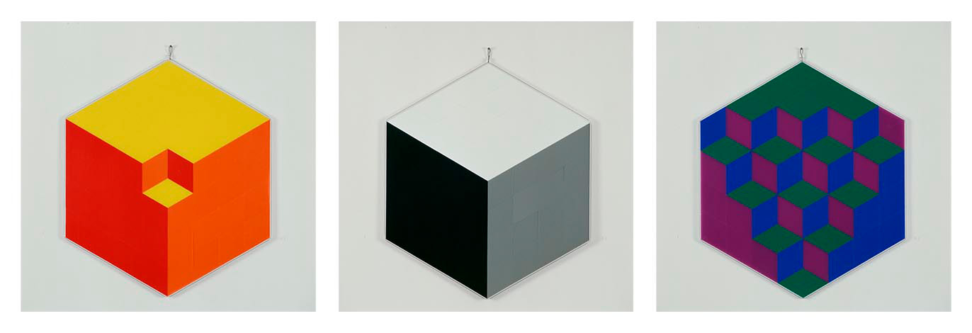 Kunstwerk Cubisch waarneembare hexagons door Graatsma &amp; Slothouber, William &amp; Jan