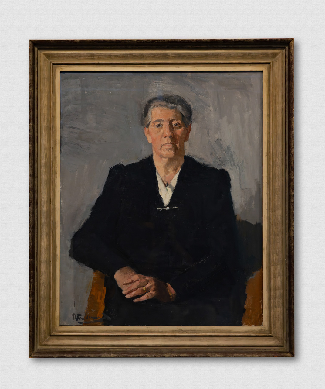 Kunstwerk Portret mevrouw Mommers door Vermeulen, Petran