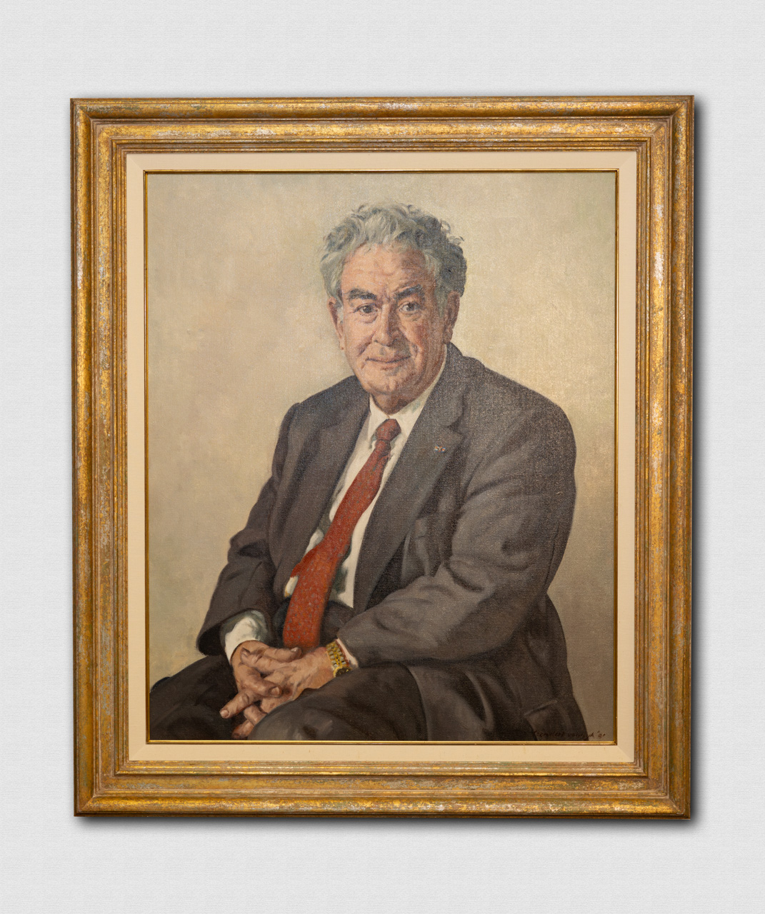 Kunstwerk Portret van dhr. H.L. Beckers door Dijk van, Leendert
